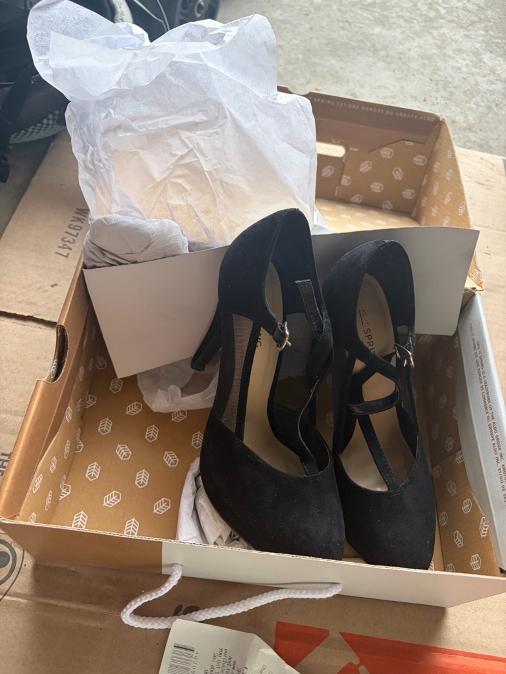 Call It Spring Black Suede T-Strap Pumps